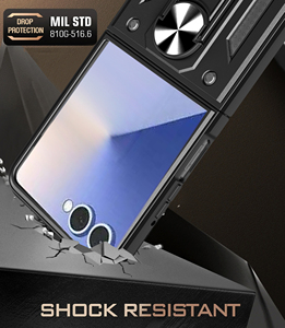 Funda Protectora Plegable para <span class=keywords><strong>Samsung</strong></span> Z <span class=keywords><strong>Flip</strong></span> 8/7/6, Resistente a Arañazos y Huellas Dactilares - Product Image 3
