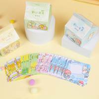 Notes autocollantes créatives et mignonnes en forme de boîte de lait ou de jus, personnalisables, index post-it mignons