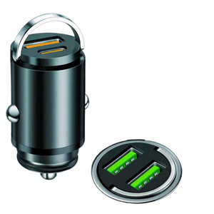 Mini Cargador de Coche USB de Doble Puerto y 100 W, Adaptador de Carga Rápida de 5 V y 3 A para Teléfono 15/14/13, para <span class=keywords><strong>Xiaomi</strong></span>, para Huawei, para Samsung Mobile - Product Image 1