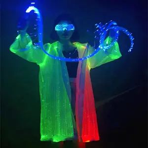 Luminous Fiber Optic Cloth For Clothes Music Festival Luminous Fiber Optic Rave Led Clothing