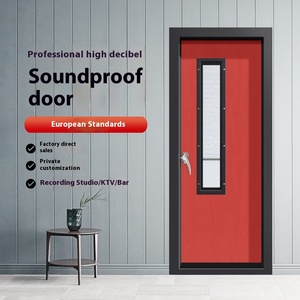 Puerta de vidrio insonorizada de acero para sala de piano de estudio KTV Bar moderna excelente para grabar entornos silenciosos supermercados hoteles - Product Image 1