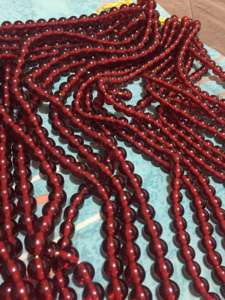 卸売 4mm-12mm 円形 イエローレッド アンバー ビーズ 宝石 ルースビーズ 連 ジュエリーメイキング用 - Product Image 6