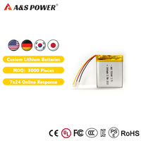 Baterai Isi Ulang 703440 3.7V 1000mAh yang Dapat Disesuaikan dengan 500 Siklus, Bersertifikasi UL1642/UL2054/UN38.3/CE untuk Elektronik Konsumen