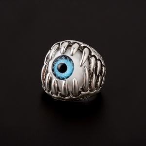 Anillo de Ojos Malvados con Personalidad Punk Rock <span class=keywords><strong>para</strong></span> Mujeres y Hombres, Anillos Unisex de Hip-hop con Ojos, Anillos de Individualidad, Accesorios <span class=keywords><strong>para</strong></span> Fiestas de Halloween - Product Image 2