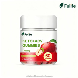 Gummies au <span class=keywords><strong>vinaigre</strong></span> <span class=keywords><strong>de</strong></span> cidre <span class=keywords><strong>de</strong></span> pomme Fulife Flaty Tummy, véganes, 60 unités, gummies amincissants Keto - Product Image 5