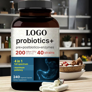 240 Probiotics Capsules 200 Billion CFU 40 Strains Prebiotics Postbiotics Enzymes Gut Health Supplement Prebiotics Postbiotics - Product Image 3
