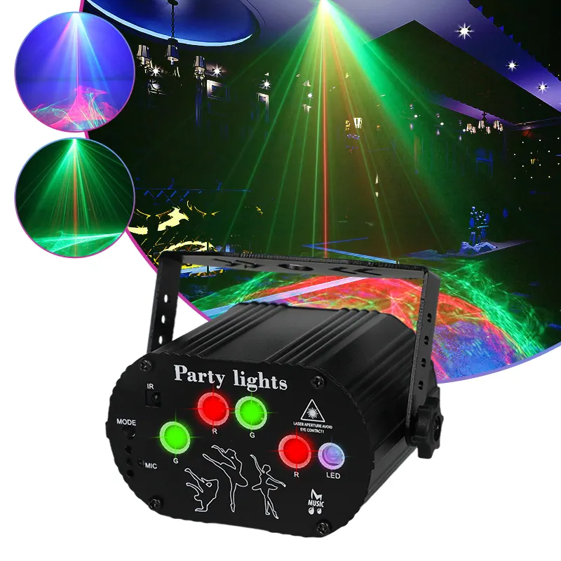 New Laser Show System DJ Sound control LED Strobe Beam Effect Projector Party Lamp Laser Light For Nightclub Dance Floor Lights