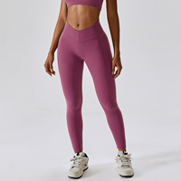 Leggins Levanta Pompis Nylon Elastano Cintura alta Control de barriga Entrenamiento físico Yoga Leggings para mujeres Logotipo personalizado