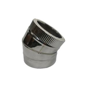 <span class=keywords><strong>Tuyau</strong></span> de cheminée à double paroi coudé à 45 degrés CE 6 pouces - Product Image 1