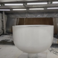 Vente en gros de grandes jardinières en plastique FRP pour décoration de pépinière, petits pots de plantes en fibre de verre GRP