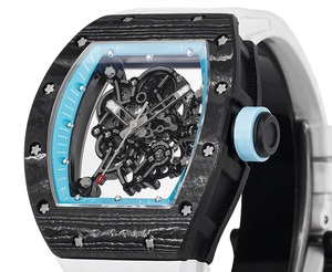 NEW Factory Upgrade the Integrated Movement RM055 Carbon Fiber case Shell 13.5mm Rubber Strap Men's Automatic <strong>Mechanical</strong> <strong>Watch</strong> - Product Image 4