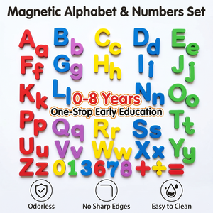 Lettere magnetiche in EVA maiuscole e minuscole, giocattoli educativi non tossici per l'apprendimento precoce - Product Image 1