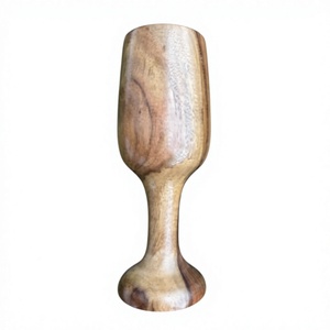 Wooden <b>Wine</b> <b>Goblet</b> Manufacturer Custom OEM ODM Bulk Supply Handmade Drinkware Solid Wood <b>Wine</b> Cup Factory Direct 250ml - Product Image 6