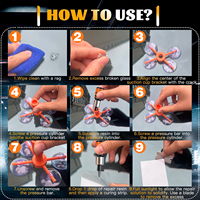 Kit de Reparación de Parabrisas YABIKORA, Resina para Reparar Vidrio de Auto, Kit de Reparación de Grietas y Roturas, Fluido para Reparar Roturas en Forma de Estrella, Herramienta DIY
