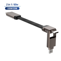Trend 2'si 1 Arada Çinko Alaşımlı Usb c Adaptörü Tip C Erkek - C Süper Hızlı Şarj OTG Veri Kablosu Senkronizasyon Adaptörü Akıllı Telefonlar Tabletler için