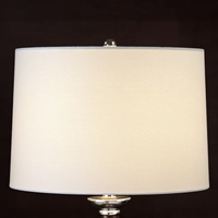 Lampe de table minimaliste lampe de table en cristal chromé noir abat-jour de tambour blanc corps en verre ambiant batterie AC pour chambres à coucher