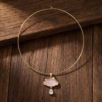 Pendentif Goutte d'eau en Pierre Naturelle Nuage de Rêve avec Zircon Cubique Scintillant et Étoile Incrustée, Améthyste Rose, Fourniture pour la Fabrication de Bijoux Thérapeutiques
