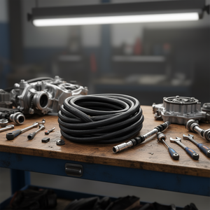 Kit de línea de combustible 6AN, manguera trenzada de nailon y acero inoxidable de 20 pies, adaptador de conexión giratoria de 0.34 pulgadas para aceite, gasolina, diésel, 12 piezas - Product Image 2