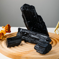 Pierre brute de tourmaline noire naturelle, diffuseur d'aromathérapie, spécimen décoratif, artisanat, décoration d'aquarium, pierre concassée