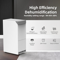 Deshumidificador Inteligente Multifuncional con Ruedas, Absorbedor de Humedad Portátil, Refrigerante, para Oficina y Habitaciones