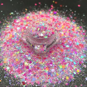 La decorazione di natale di vendita calda glitter all'ingrosso grosso mescola glitter perlati per glitter artigianali