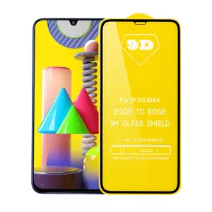 Pelindung Layar Ponsel Pintar Anti Sidik Jari 2.5D 9D, Pelindung Layar Kaca Tempered untuk Samsung M01 A01 A3 Core