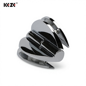 <strong>Round</strong> Stainless Steel Adjustable Satin <strong>Hinge</strong> Easy Installation Corrosion Resistant for Commercial Shower Door and Glass Door - Product Image 4