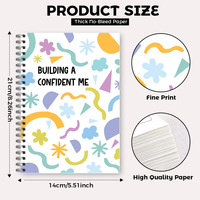 Coffret Cadeau Journal de Bien-être et de Santé Mentale à Couverture Rigide Spirale en Tissu, à Feuillets Amovibles, avec Impression Personnalisable pour Adolescente
