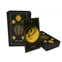 Black Gold Foil Tarot Cards for Beginners