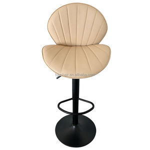 Taburete de Bar Giratorio con Respaldo TUQ, Taburete de Bar Moderno con Respaldo de 36 cm para Bar de Cócteles, Taburete de Bar para Salón de <span class=keywords><strong>Jazz</strong></span> - Product Image 3