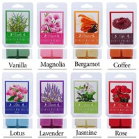 Vente directe d'usine Cube de cire de soja d'aromathérapie Chauffe-bougies parfumées et fond de cire en vrac Boîtes en PVC Cubes en vrac