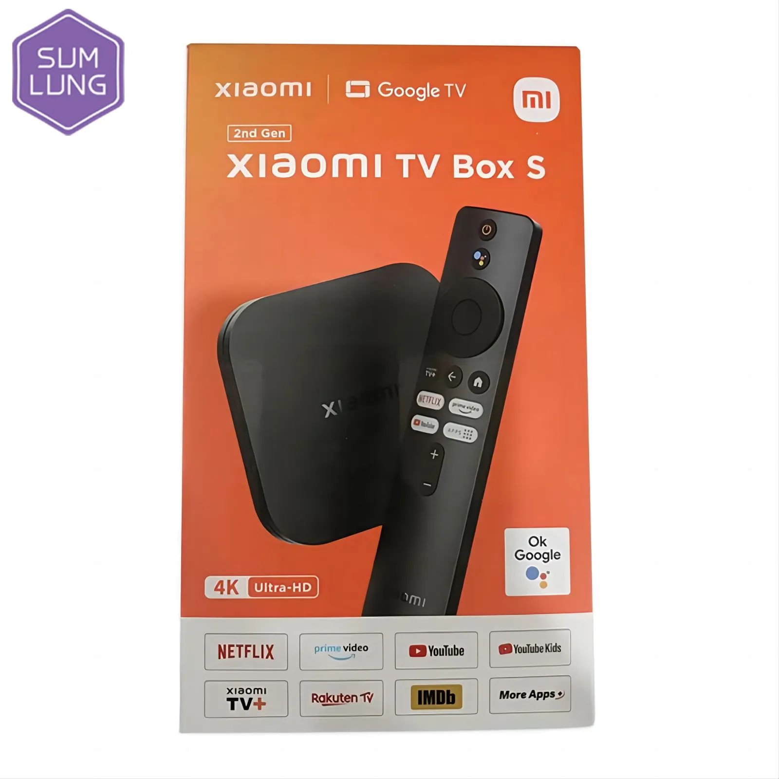 نسخة عالمية من جهاز Xiaomi Mi TV Box S (الجيل الثاني) 2GB/8GB معالج رباعي النواة 4K Ultra HD Dolby Vision HDR10 + Box TV الذكي