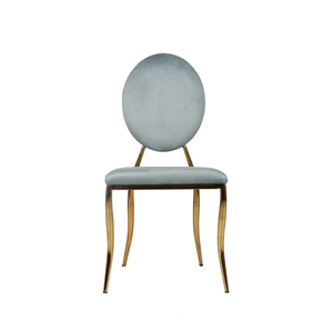 Location Chaise de mariage durable en velours et acier inoxydable doré de grande qualité - Product Image 4