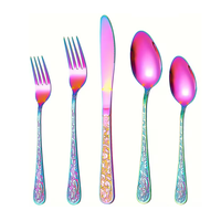 Ensembles de Couverts de Luxe Rétro en Acier Inoxydable – Couteaux, Fourchettes, Cuillères Polies Miroir – Vente en Gros pour Mariages, Restaurants, Hôtels