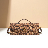 Nouveau Style Automne Hiver Collection Avancée Sac Tissé Fait Main Imprimé Léopard Léger pour Femme Sac Bandoulière Soirée