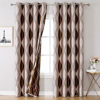 Rideaux occultants de luxe en jacquard, isolants thermiques, pour salon