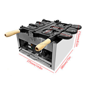 كاتي القط ملء الآيس كريم صانع الوافل الفولاذ المقاوم للصدأ الحيوان الهراء صانع آلة وجبة خفيفة درجة الحرارة قابل للتعديل للأطفال - Product Image 2