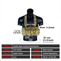 Ensemble de harnais tactique D3CRX Style avec configuration pour 4 chargeurs 5.56 + SMG, porte-plaques, gilet tactique, chasse, extérieur, MU