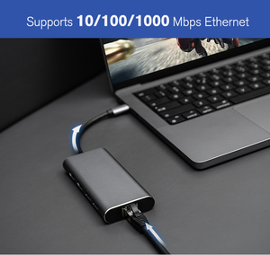 8-in-1 Multiport <span class=keywords><strong>Adapter</strong></span> Loại C để RJ45 4K 60Hz <span class=keywords><strong>HDMI</strong></span> <span class=keywords><strong>USB</strong></span> 3.0 SD TF PD <span class=keywords><strong>USB</strong></span> Hub - Product Image 5