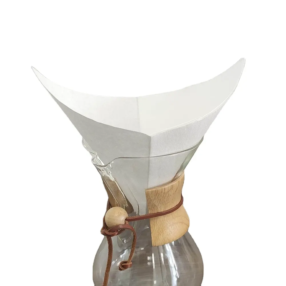 Toptan kahve filtre kağıdı 6-8 bardak kahve standı üzerine dökün filtre ile 100 adet kağıt filtresi
