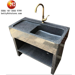 Duratub — plateau à linge en pierre de granit gris naturel, poli, Style occidental, avec planche à laver, pour le lavage du linge - Product Image 2