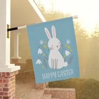 Bandera de Jardín de Doble Cara con Diseño de Conejo de Pascua, 24x32 Pulgadas, para Decoración de Jardín, Patio, Fiesta, Hogar y Exteriores