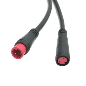 24AWG IP65 M8 Male Female Butt Plug Mini Waterproof LED Cable Connector for LED Lights Electric Scooter