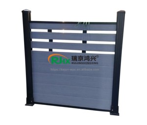Valla <span class=keywords><strong>de</strong></span> <span class=keywords><strong>Jardín</strong></span> Horizontal <span class=keywords><strong>de</strong></span> Aluminio y WPC, Resistente a la Intemperie, Impermeable y <span class=keywords><strong>de</strong></span> Fácil Instalación - Product Image 2