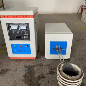 Small Hydraulic Tilting Induction 100KG 150KG Silver Copper Melting Equipment