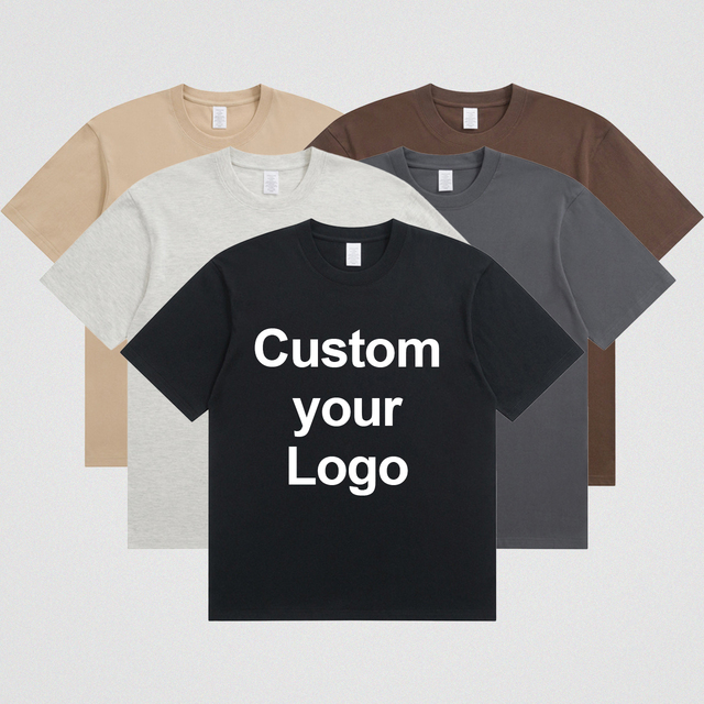 Hot Selling Heavy Cotton High Quality T Shirt Oversized Custom Black Heavy Weight T Shirt for Men