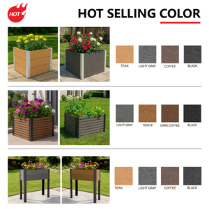 Jardinières modernes écologiques en composite <span class=keywords><strong>bois</strong></span>-plastique (WPC) <span class=keywords><strong>pour</strong></span> jardin et extérieur - Product Image 5