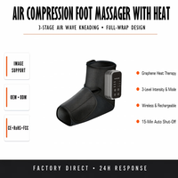 Nouvelles bottes de massage chauffantes pour pieds et chevilles, avec airbag 3 zones, enveloppement complet, compression d'air, masseur rechargeable par USB, batterie au lithium, pétrissage