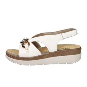 Sandalias de Plataforma para Mujer Valleverde, Blancas, Tacón de 38,4 cm - Product Image 1