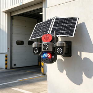 Caméra solaire 4G sans angle mort S11 IP66 pour extérieur, fonctionnement continu 24h/24, adaptée à l'Europe, longue autonomie, 5MP, AOV, 4 objectifs - Product Image 3